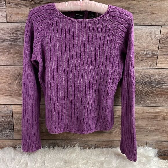 Exhilaration Purple Pullover Long Sleeve Sweater, Size Small - Picture 4 of 6